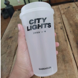 Copo City Lights Byun Baekhyun Coffee Reusable Cup Café Starbucks EXO