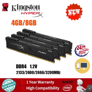 Novo Kit Kingston Hyperx Fury Ddr4 Cl15 Dimm Preto 4gb Gb Ddr4 8 2133 Mhz 2400 Mhz 2666 Mhz 3200 Mhz Dimm Mem Ria De Desktop Ram