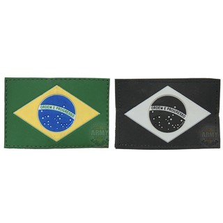 Patch emborrachado Bandeira do Brasil Colorido e Preto e Branco