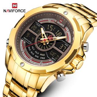 NAVIFORCE Gold Men Watch Waterproof Sports Men's Quartz Wrist Watch Digital Male Luxury Clock Relogio Masculino