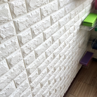 3d self-adhesive wall sticker, brick pattern
