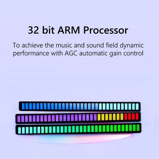 USB / bateria recarregável APP controle RGB tubo colorido 32 LED com faixa de ritmo ativada por voz Barra de luz ambiente (9)