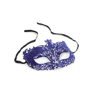 Fantasia Acessório Mascara Elegância Azul Festa Carnaval 01 Unidade Cromus Rizzo