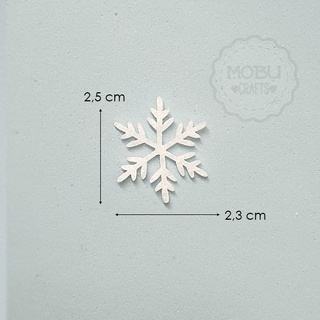 Recorte Feltro Floco de Neve Mod.3 - Tam. 2,5cm - 10 peças (2)