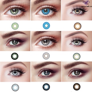 (50 Style）Lentes de contato cosméticas da cor do sião para os olhos lentes coloridas para os olhos 1 par de lentes de contato naturais da cor para os olhos