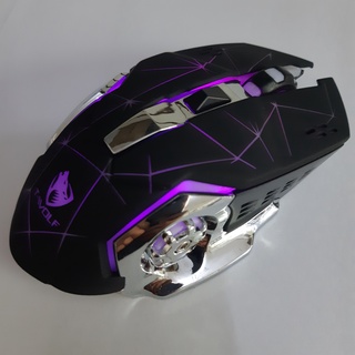 Mouse Gamer Recarregável Hightech 3200dp Sem Fio Luz Led Rgb Novidade
