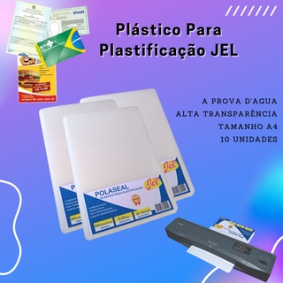 Polaseal Plástico Plastificação A4 0,05mm 10un plastificar crachás, cartões, cardápios, carteiras de estudante, sócios e até cartões fidelidade.