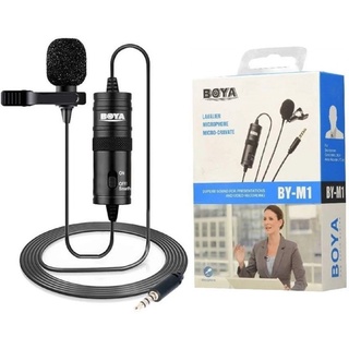 Microfone de Lapela Boya BY M1 para Câmeras dslr Smartphone celular