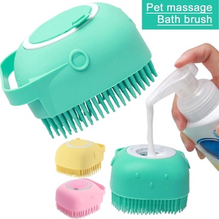 Esponja De Silicone Para Banho Com Dispense Shampoo e Sabonete Escova Crianças Adultos e Pets (1)