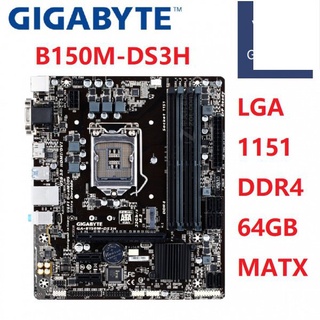 Segundo-Hand Oferta Especial Limitada ★ Gigabyte GA-B150M-DS3H LGA 1151 DDR4 32GB USB3.0 DVI B150 h110 h110m Original Des