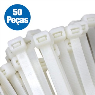 50 cintas plásticas abraçadeira nylon 10cm 100mm x 2,6mm alta resistência (8)