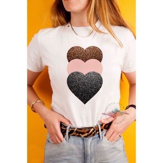 Camiseta Tshirt Criativa Personalizada Coração Blusa Feminina Tumblr