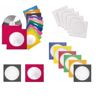 100 Envelopes Coloridos Para Cd Ou Dvd Com Visor Transparente (2)
