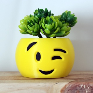 Vasos pra suculentas | Vasos pra plantinhas | Impressão 3d | Vasos Emojis | Decoração divertida | Vasinhos diferentes | Vasinho divertido (4)