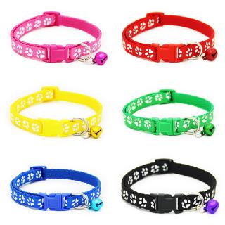 Cute Cat Collar for Small Dogs with Bell Puppy Kitten Paw Collars Multiple Colour Collar for Cats Puppy Pet Supplies Accessories (5)