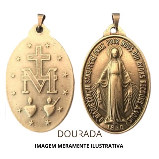 Medalha milagrosa de Nossa senhora das graças média 20x12xx1 mm (1)