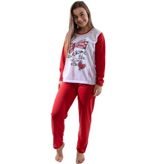 Kit 3 Pijama Longo Feminino RCL Modas Tamanhos P M G e GG