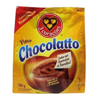 Achocolatado Em Pó 3 Corações Chocolatto Sachê 700g