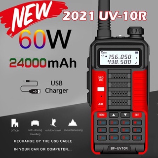 Baofeng Uv-10R High Pot Ncia 60w (Max) 24000mah 80km (Max) novo walkie-talkie profissional de longo alcance