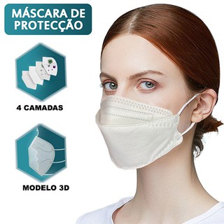 Kit 10 Máscaras Respiratória Proteção Facial Kn95 / Kf94 (3)