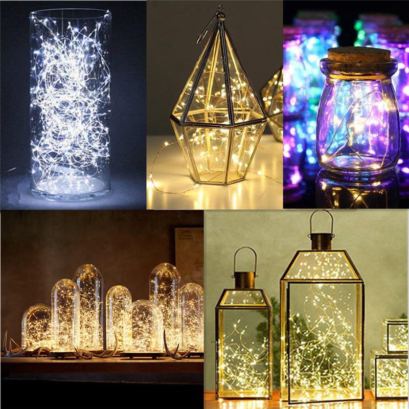 2M 20 LED Copper Wire Fairy Garland Lamp LED String Lights Christmas Wedding Home Party Decoration Powered By Battery