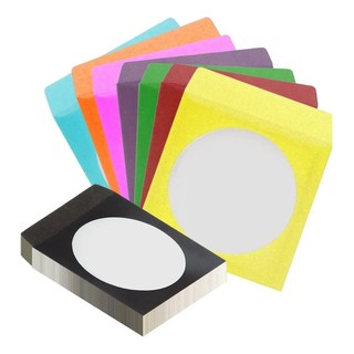 100 Envelopes Coloridos Para Cd Ou Dvd Com Visor Transparente