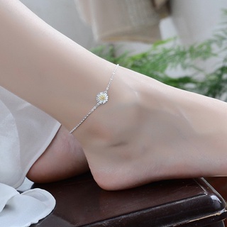 925 sterling silver daisy anklet simple popular jewelry female jewelry gift