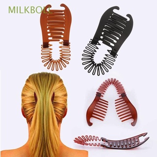 Milkboll Elásticos Meninas Cabelo Segurando Ferramenta Acessórios Para O Cabelo Headwear Mulheres Banana Clipe Cabelo Braider / Multicolor
