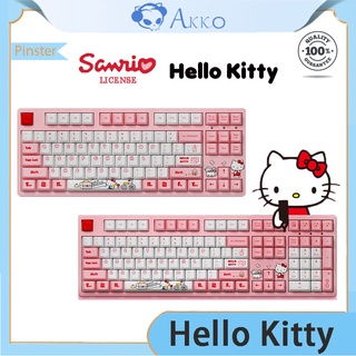 AKKO 3108V2 Hello Kitty joint mechanical keyboard wired pink green switch pink switch red switch