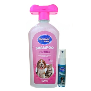 Shampoo Para Cães e Gatos Filhotes 500ml Genial Pet