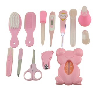 [Flamingo] 13pcs/Set Newborn Baby Kids Nail Hair Health Care Thermometer Grooming Brush Kit (6)