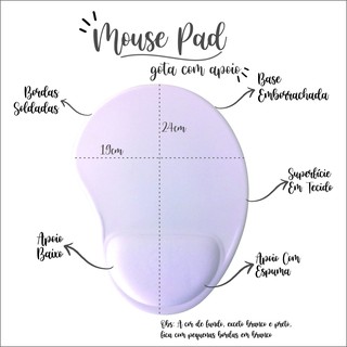 Mouse Pad Personalizado Com Apoio Escolha Sua Arte (Cor/ Nome/ Desenho/ Frase/ Logo) (7)