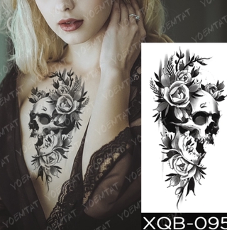 Suitable for young people, hipsters Popular South America Popular in Europe and America l Suitable for young people and hipsters Waterproof Temporary Tattoo Sticker Forest Moon Flying Bird Bear Flash Tattoos Leopard Wolf Tiger Body Art Arm Fake Tatoo Men (3)