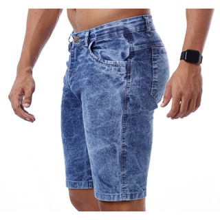 Bermuda Jeans Short Masculino Lycra Elastano Alta Qualidade