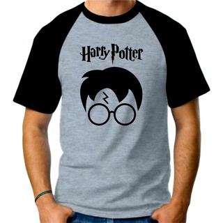 Camiseta Raglan Mescla Adulto Masculina, Harry Potter