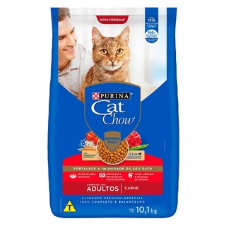 Ração Cat Chow para Gatos Adultos Carne Defense Plus 10.1kg Nestlé Purina