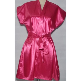 robe roupão de cetim feminino pink
