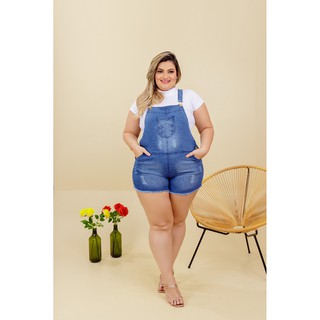 Macaquinho jeans jardineira jeans bolso short curto claro escuro blogueira cintura alta 2021
