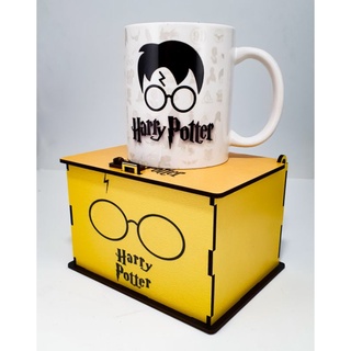 Caneca Harry Potter de porcelana + caixa em mdf (3)
