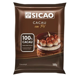 Chocolate em Pó 100% Cacau 500g Sicao