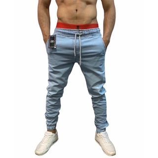 calça masculina jogger branca preta entre outras cores Estilos Rasgada e Lisa em Sarja ou Jeans clara e escura (5)