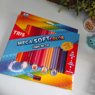 Lápis De Cor Mega Soft Color 60 Cores Tris (1)