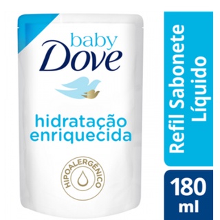 Kit Completo Baby Dove Hidratação Enriquecida Sabonete liquido200 ml + Refil 180 ml, Shampoo 200 ml e Condicionador 200 ml e Sabonete em barra 75g. (3)