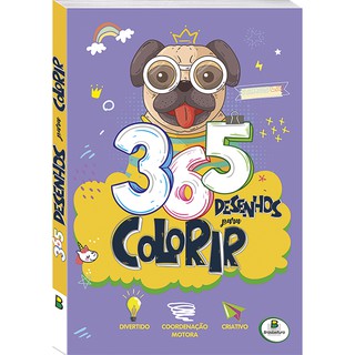 Livro 365 Desenhos para colorir 288 Páginas Brasileitura