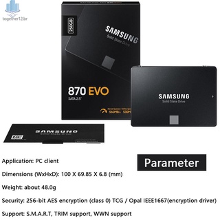 Samsung Ssd 870 EVo 250gb, 500gb, 1tb Hdd Sata 2.5 De Estado Sólido Sata (8)