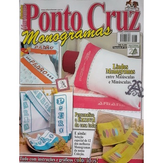 Revista de Ponto Cruz Monogramas (Bordados manuais variados) Usada