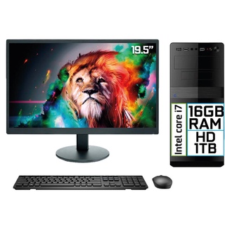 Computador Completo Intel Core i7 16GB HD 1TB Monitor LED 19.5" HDMI EasyPC Go