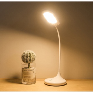 Luminária Abajur de Mesa Sofisticada Flexivel Touch Sem Fio 3 Níveis de Luz 20 Led Luxo Pilha Ou Usb