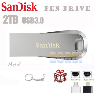 SanDisk USB 3.0 Pen drive de metal 2TB alta velocidade pendrive