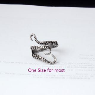 New Fashion Girls Accessories Vintage Opening Ring Male Octopus Silver Plated Ring Animal Irregular Ring (8)